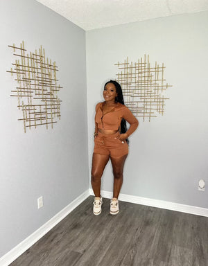 French Terry Short Set(Mocha)